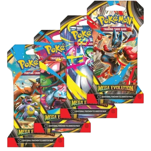 Mega Evolution Sleeved Booster Pack Art Bundle (Set of 4)