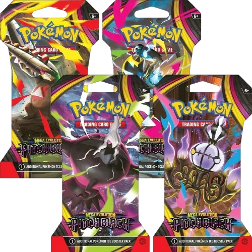 Pitch Black Sleeved Booster Pack Art Bundle (Set of 4)