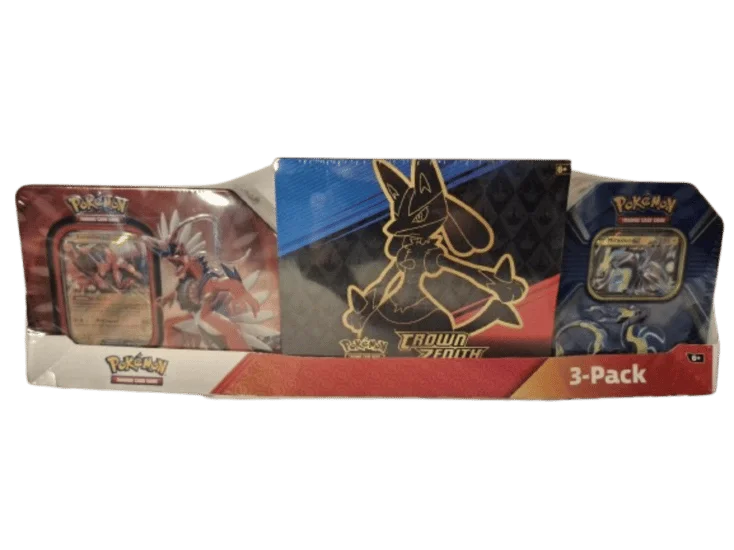 Costco Pokémon Collector 3-Pack: Crown Zenith ETB + Paldea Legends Tins