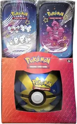 Retail Exclusive Pokémon Paldean Fates Mini Tins + Poké Ball Tin
