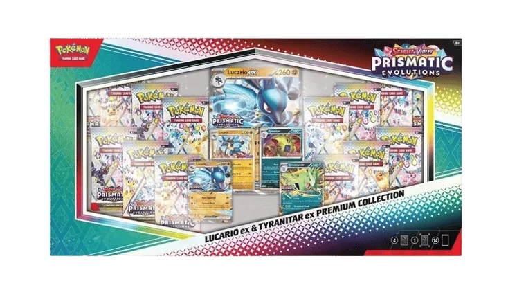 Prismatic Evolutions Lucario ex & Tyranitar ex Premium Collection (Sam's Club)