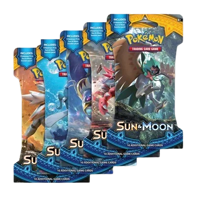 Sun & Moon Sleeved Booster Pack Art Bundle (Set of 5)