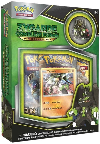 Sun & Moon Zygarde Complete Forme Pin Collection