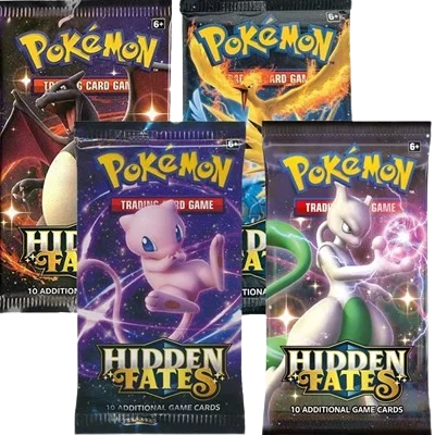 Hidden Fates Booster Pack Art Bundle (Set of 4)