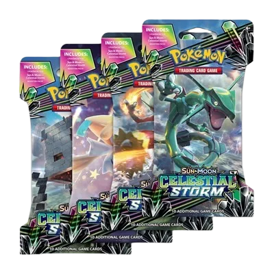 Celestial Storm Sleeved Booster Pack Art Bundle (Set of 4)