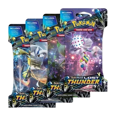 Lost Thunder Sleeved Booster Pack Art Bundle (Set of 4)