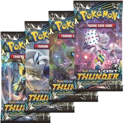 Lost Thunder Booster Pack Art Bundle (Set of 4)
