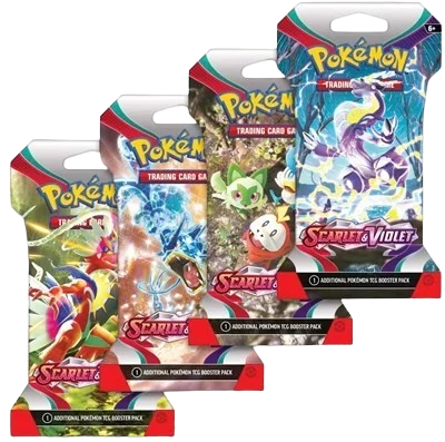 Scarlet & Violet Sleeved Booster Pack Art Bundle (Set of 4)