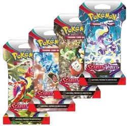 Scarlet & Violet Sleeved Booster Pack Art Bundle (Set of 4)