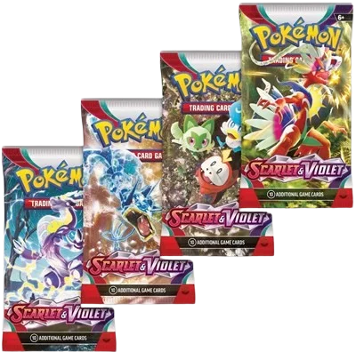 Scarlet & Violet Booster Pack Art Bundle (Set of 4)