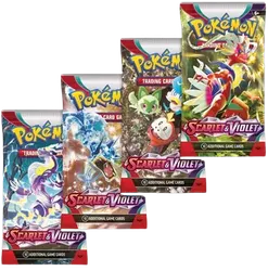 Scarlet & Violet Booster Pack Art Bundle (Set of 4)