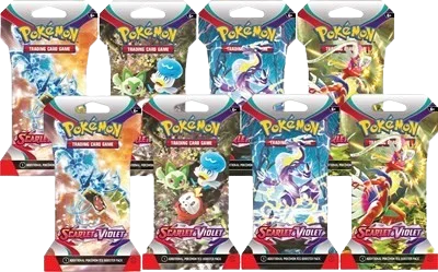 Scarlet & Violet Sleeved Booster Pack Bundle (Set of 8)