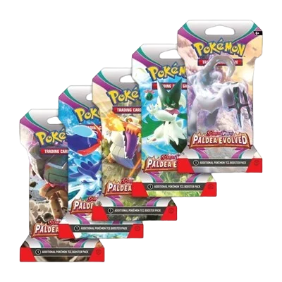 Paldea Evolved Sleeved Booster Pack Art Bundle (Set of 5)