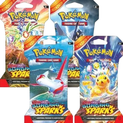 Surging Sparks Sleeved Booster Pack Bundle (Set of 4)