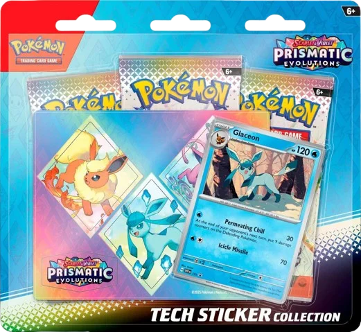 Prismatic Evolutions Tech Sticker Collection - Glaceon