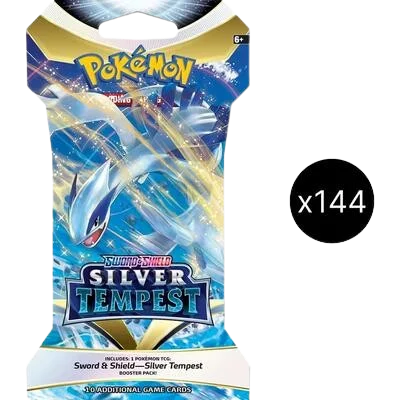 Silver Tempest Sleeved Booster Pack Case