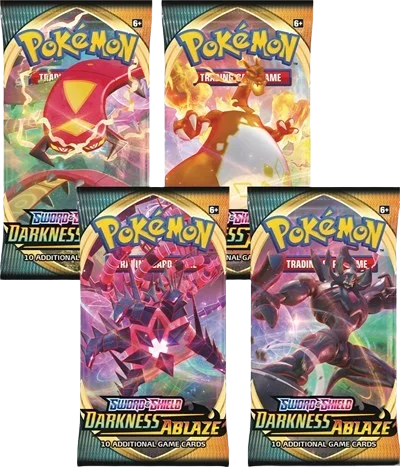 Darkness Ablaze Booster Pack Art Bundle (Set of 4)
