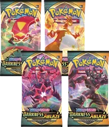 Darkness Ablaze Booster Pack Art Bundle (Set of 4)