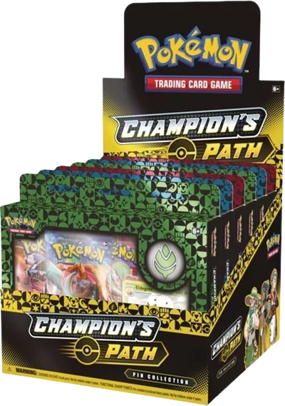 Champion's Path Pin Collection Display: Turffield, Hulbury, & Motostoke Gyms