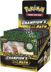 Champion's Path Pin Collection Display: Turffield, Hulbury, & Motostoke Gyms