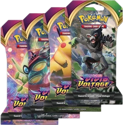 Vivid Voltage Sleeved Booster Pack Art Bundle (Set of 4)