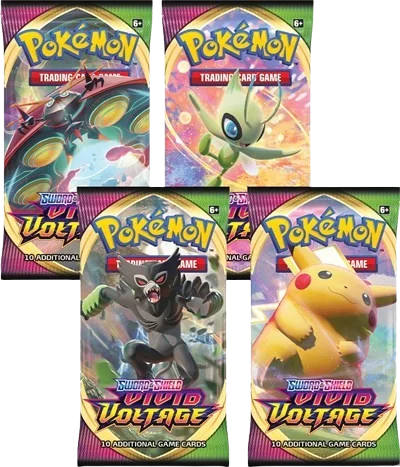 Vivid Voltage Booster Pack Art Bundle (Set of 4)