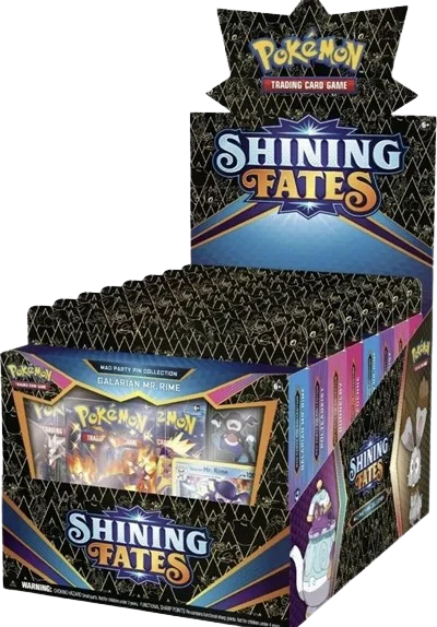 Shining Fates Mad Party Pin Collection Display