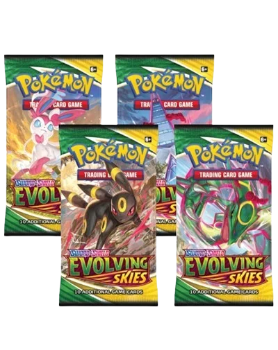 Evolving Skies Booster Pack Art Bundle (Set of 4)