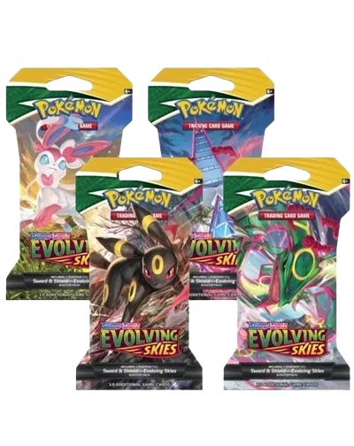 Evolving Skies Sleeved Booster Pack Art Bundle (Set of 4)