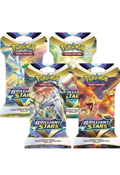 Brilliant Stars Sleeved Booster Pack Art Bundle (Set of 4)